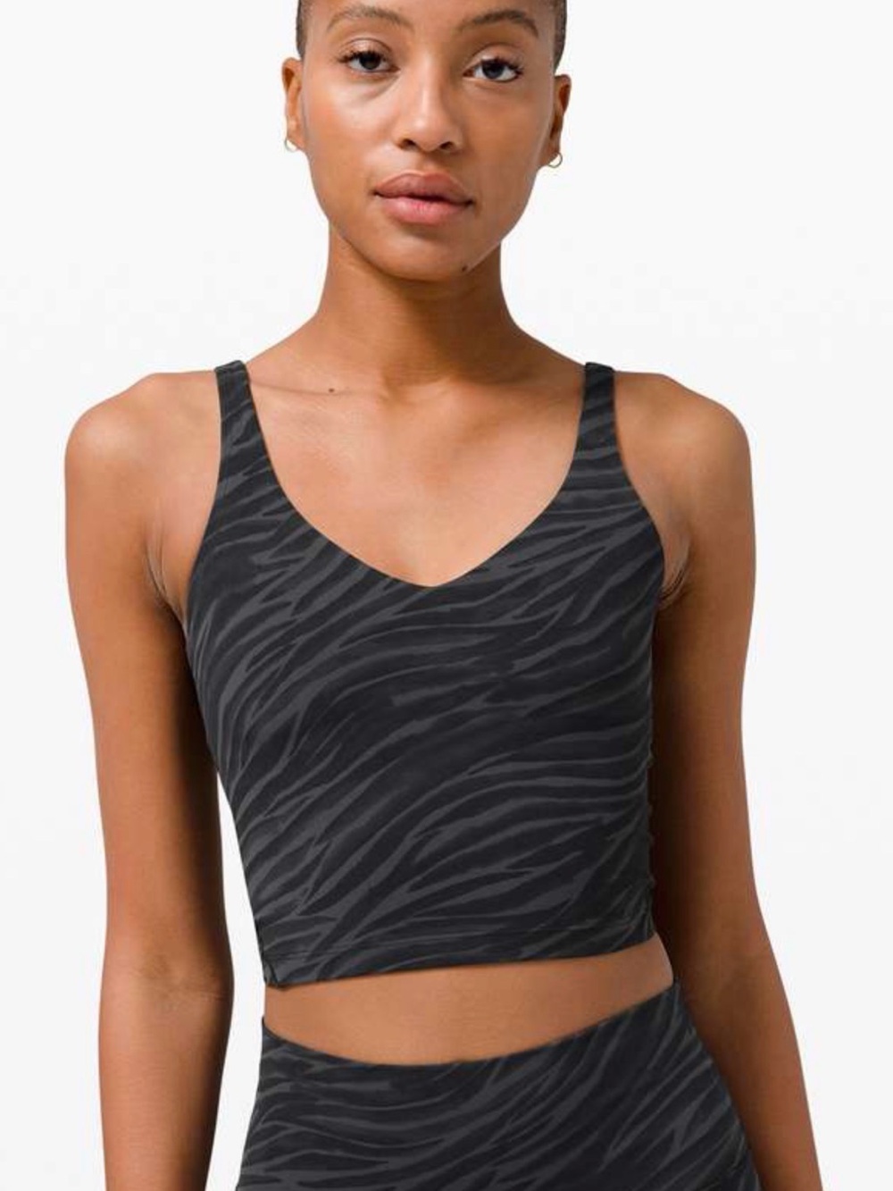 Lululemon Align Waist-Length‎ Tank - Mini Zebra Black/Graphite Grey Sz 6